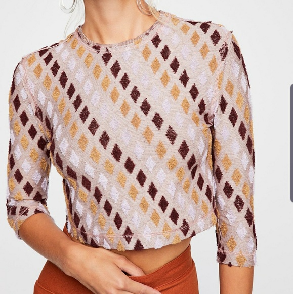 Free People Tops - FREE PEOPLE New Magic Carpet Tee Rare Crop Tee